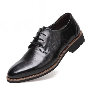100% Genuine Leather Mens Dress Shoes, High Quality Oxford Shoes For Men, Lace-Up Business Men Shoes, Men Wedding Shoes