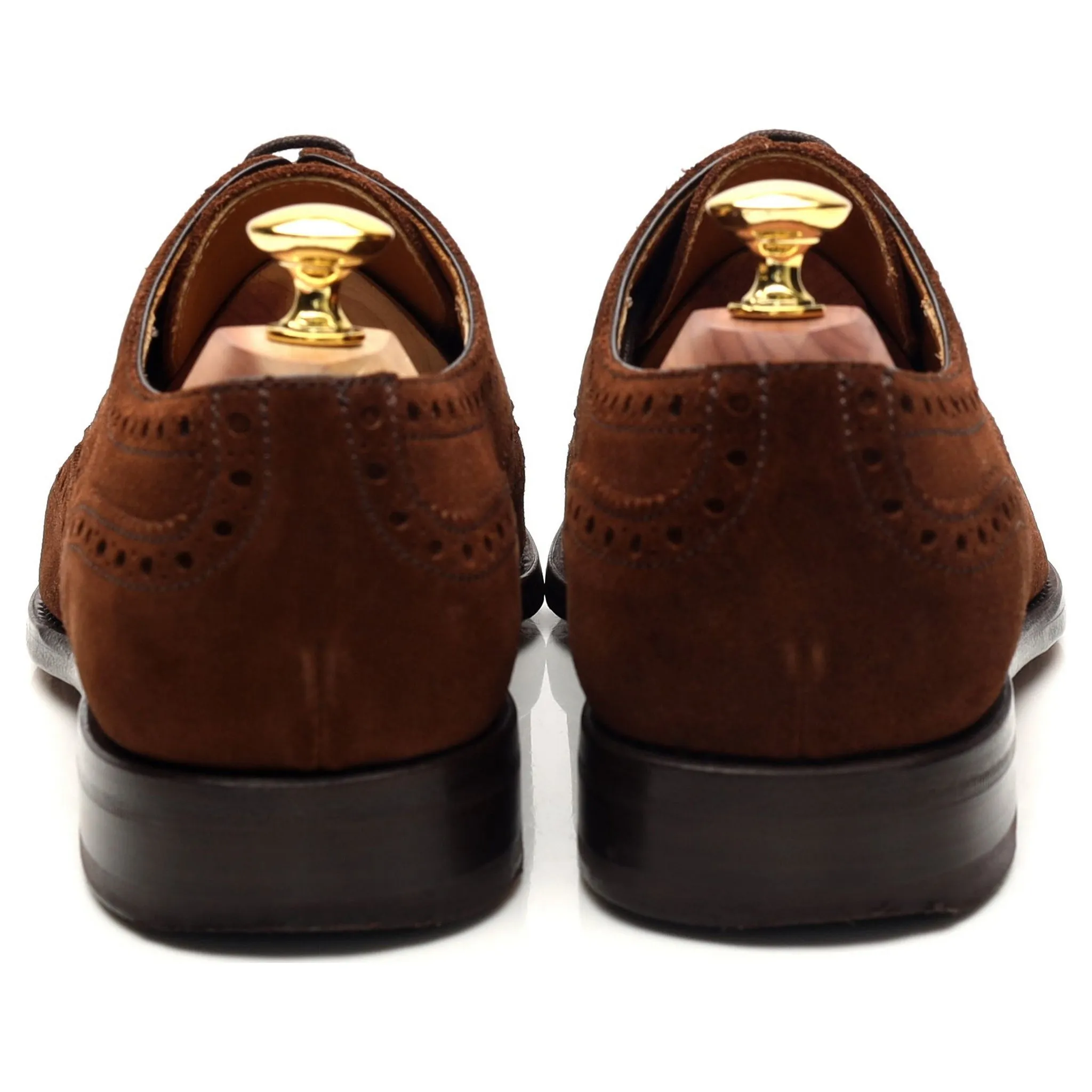 '108970' Brown Suede Derby Brogues UK 7