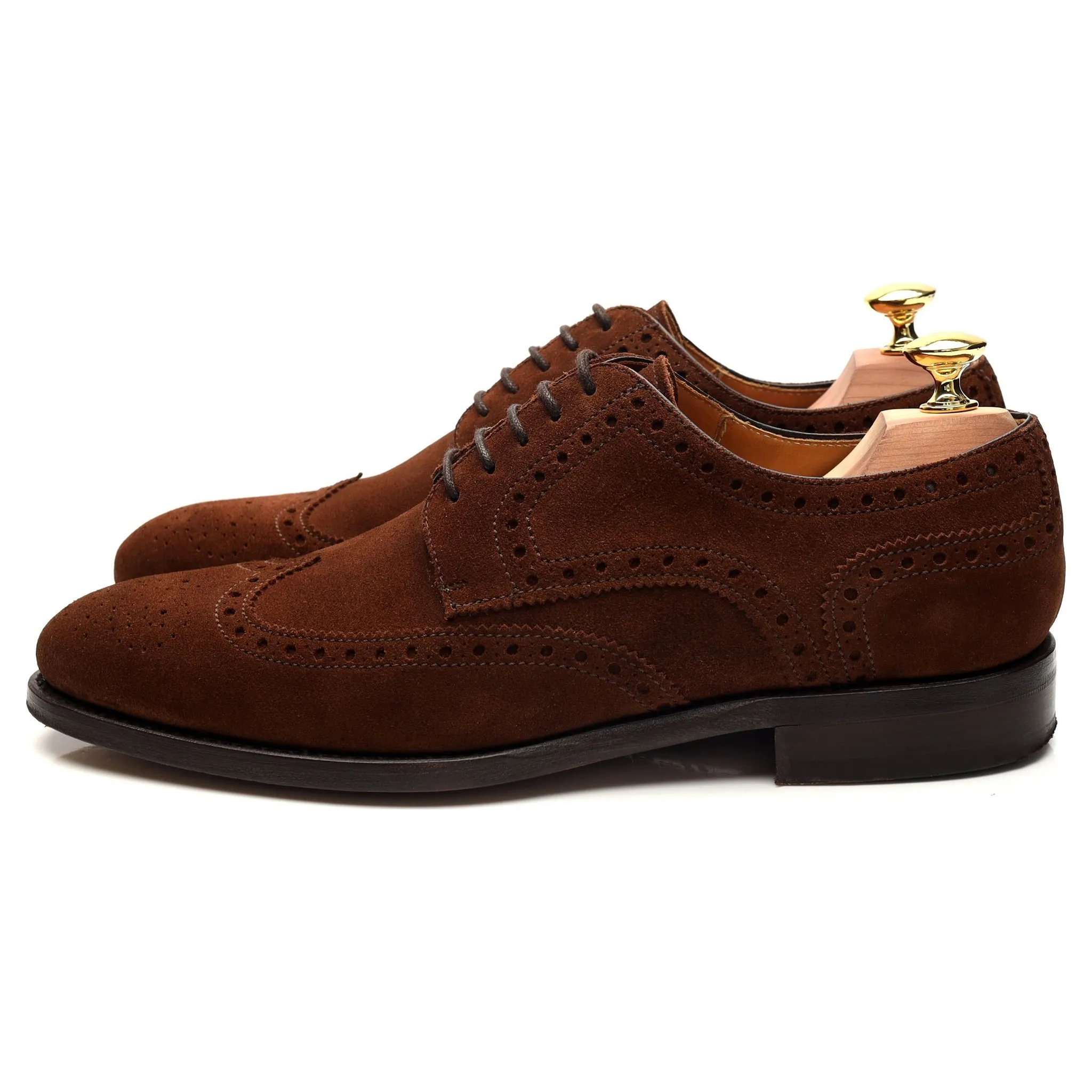 '108970' Brown Suede Derby Brogues UK 7