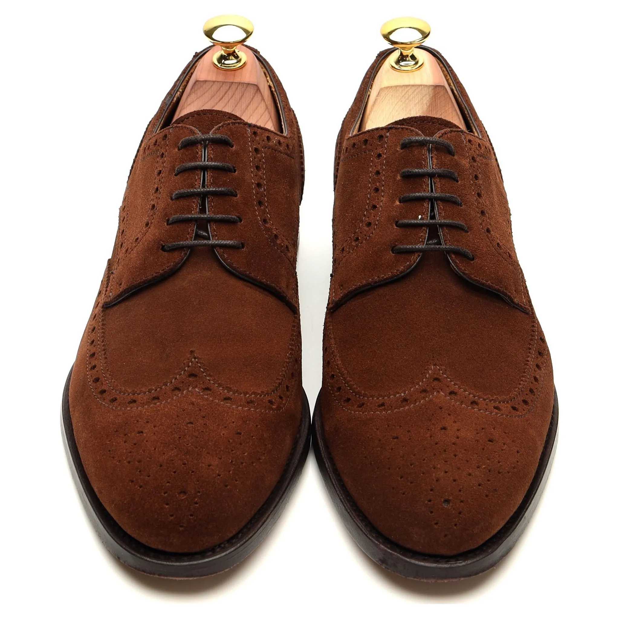 '108970' Brown Suede Derby Brogues UK 7