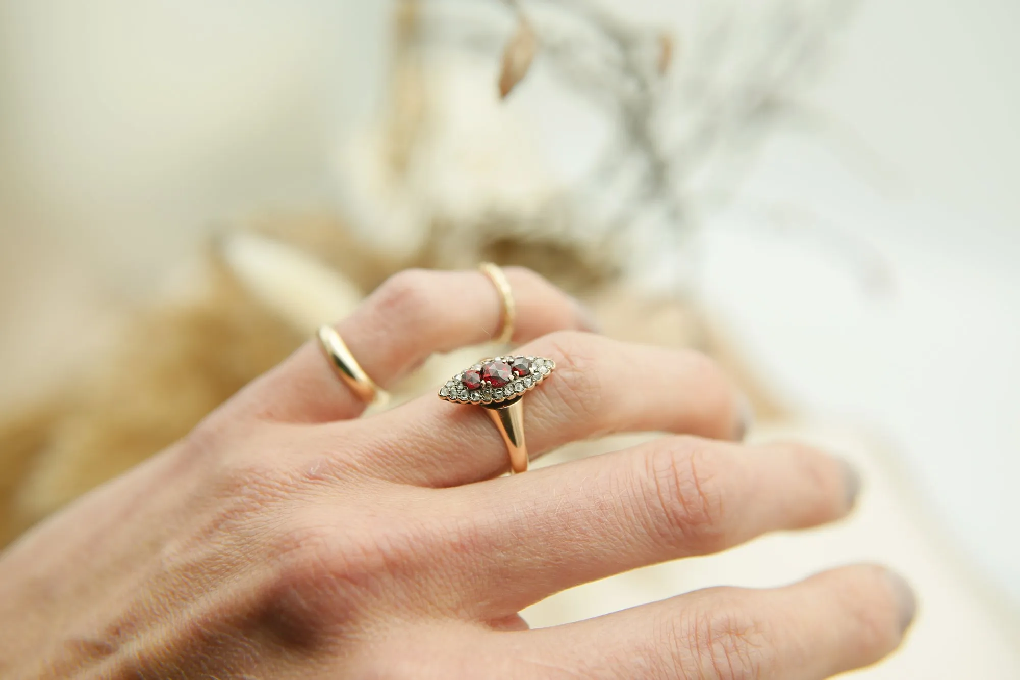 14k Marquise Rosy Ring