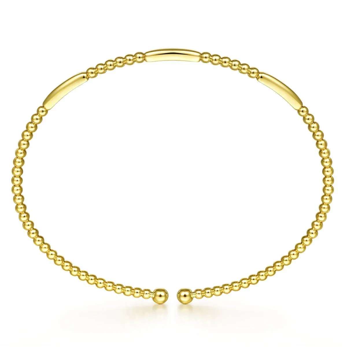 14KT yellow gold bujukan beaded bangle bracelet