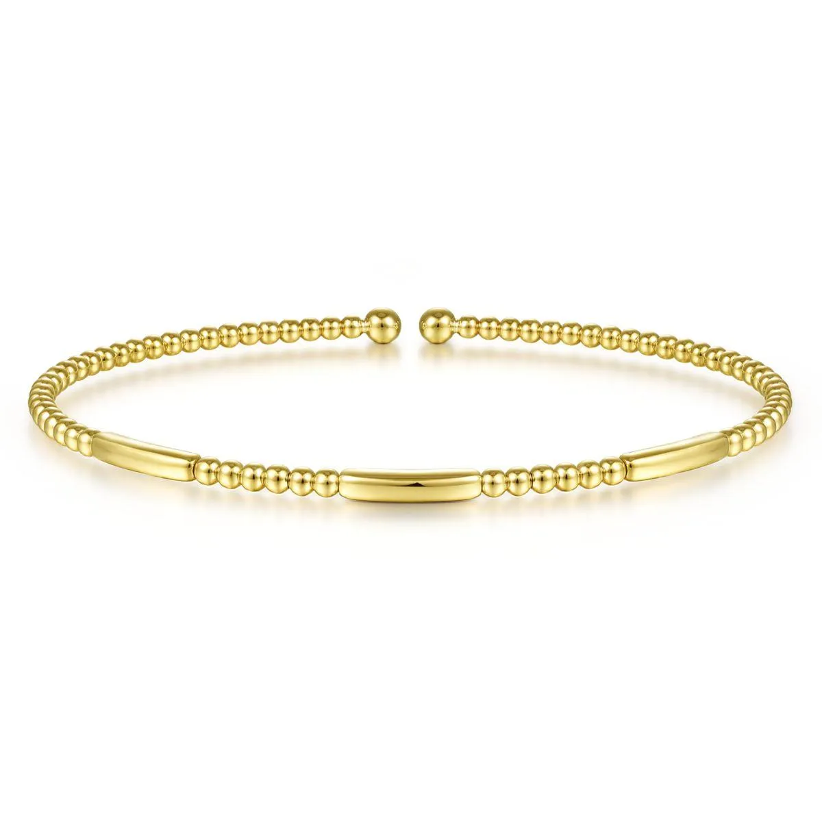 14KT yellow gold bujukan beaded bangle bracelet