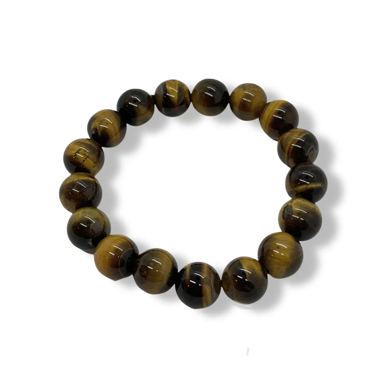 14MM TIGERS EYE BEADED bracelet