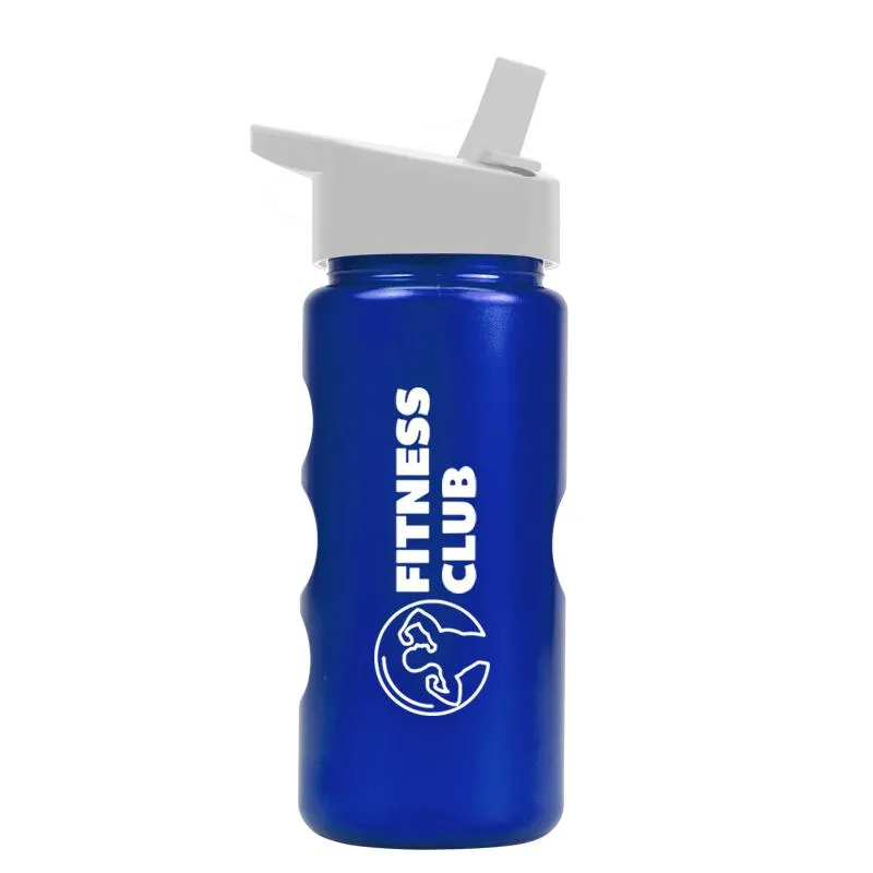 22 oz. Mini Peak Metalike Bottle -Flip Straw H