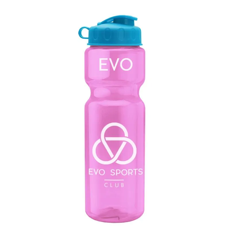 28 oz Champion Transparent Bottle w/ Flip Lid