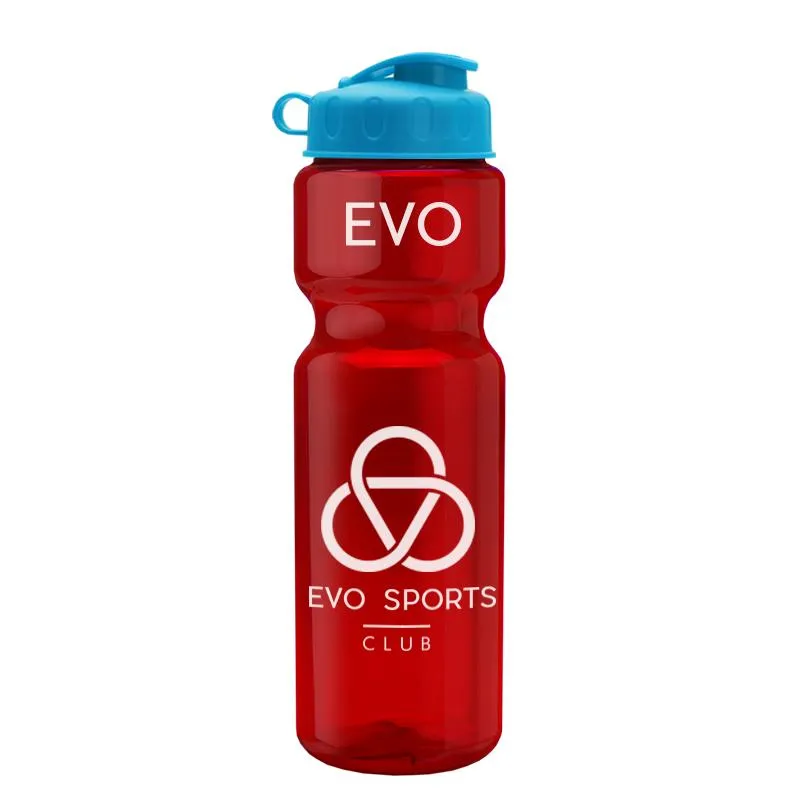 28 oz Champion Transparent Bottle w/ Flip Lid