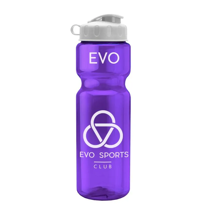 28 oz Champion Transparent Bottle w/ Flip Lid