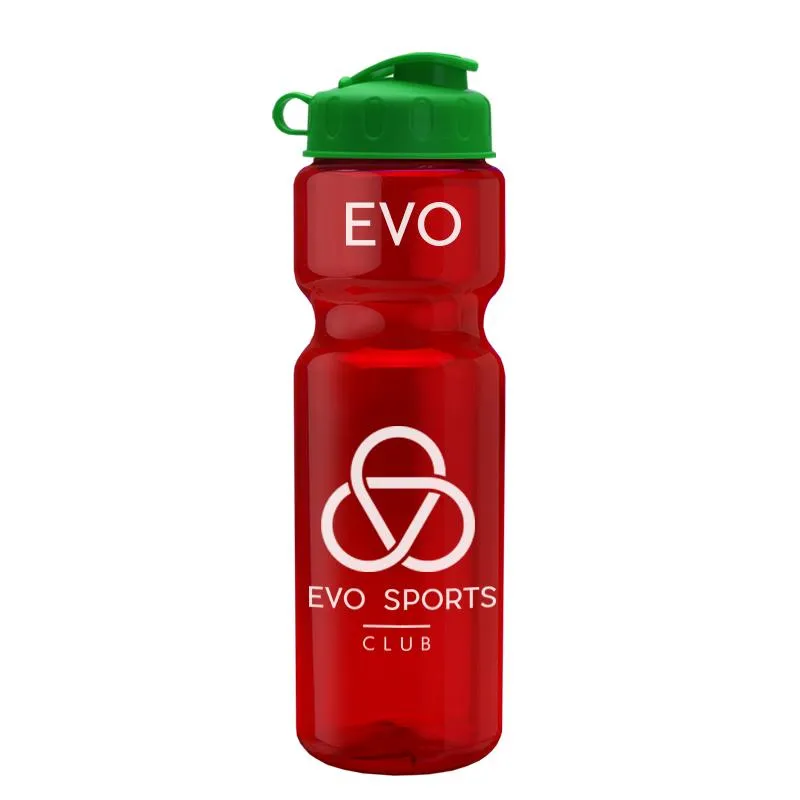 28 oz Champion Transparent Bottle w/ Flip Lid