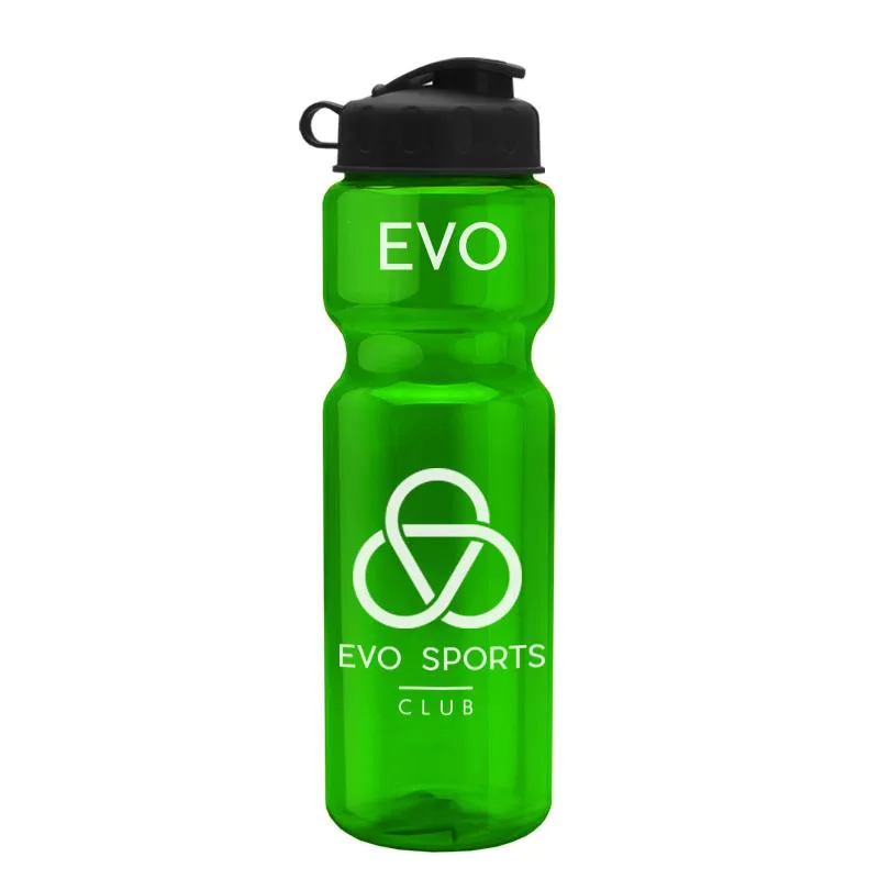 28 oz Champion Transparent Bottle w/ Flip Lid