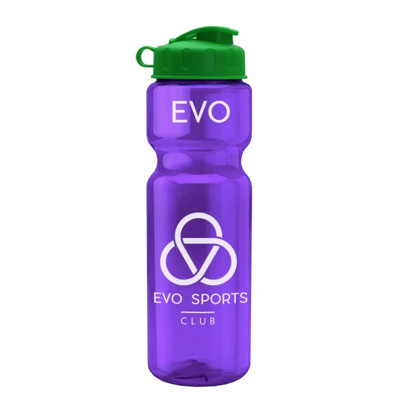 28 oz Champion Transparent Bottle w/ Flip Lid
