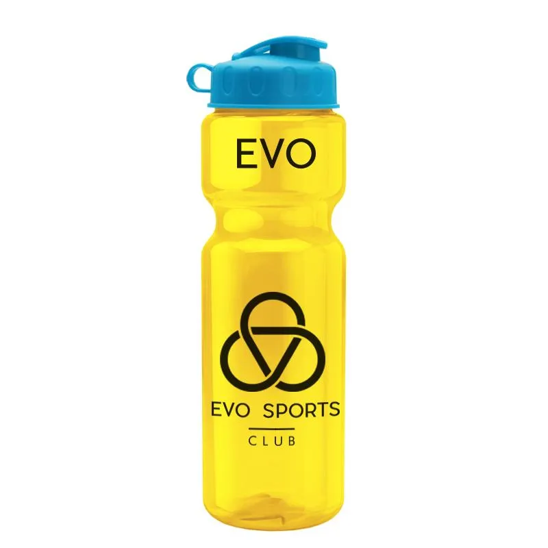 28 oz Champion Transparent Bottle w/ Flip Lid