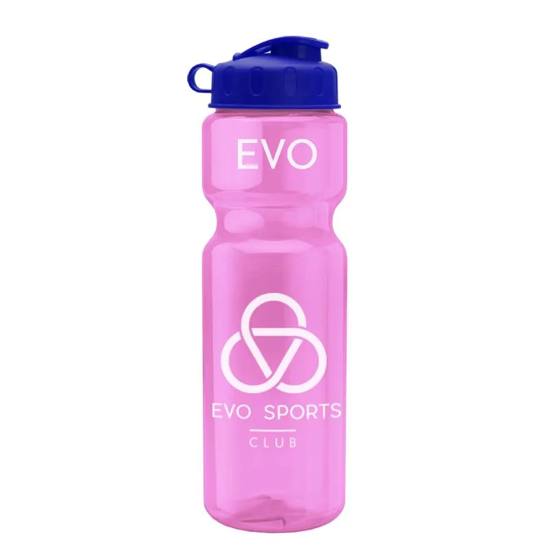 28 oz Champion Transparent Bottle w/ Flip Lid