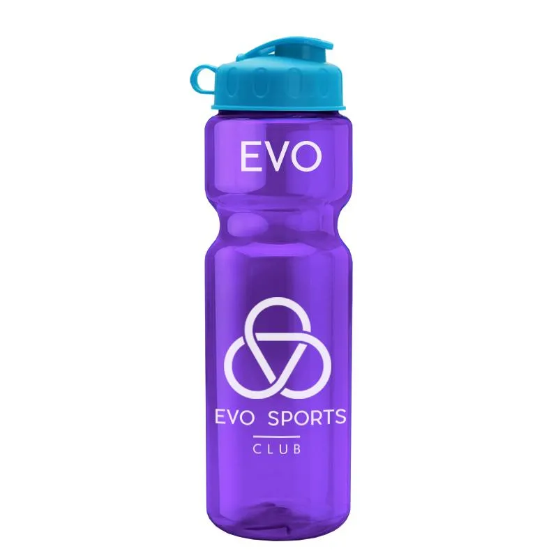 28 oz Champion Transparent Bottle w/ Flip Lid