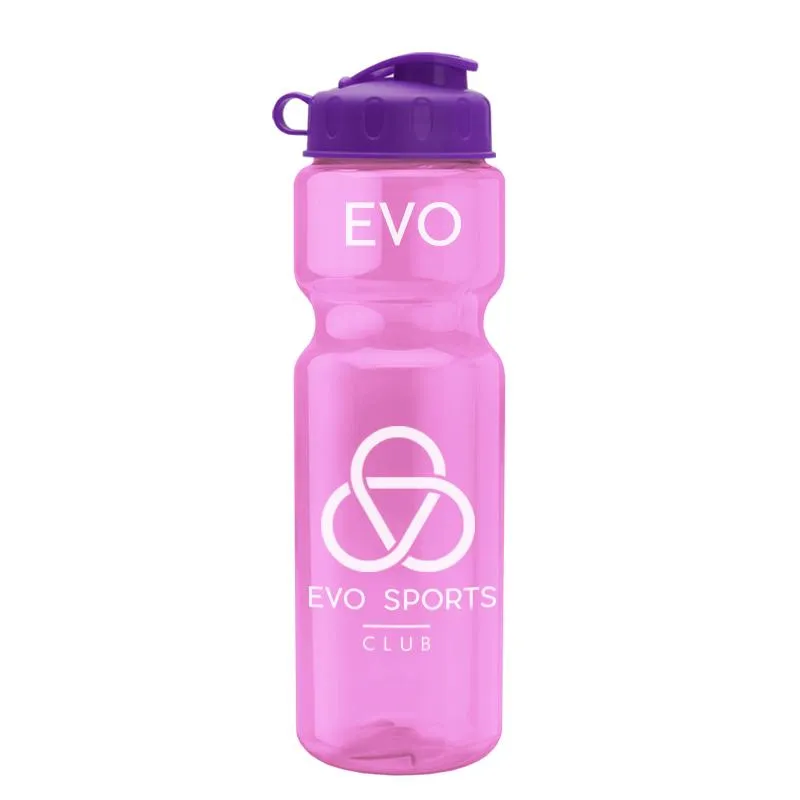28 oz Champion Transparent Bottle w/ Flip Lid