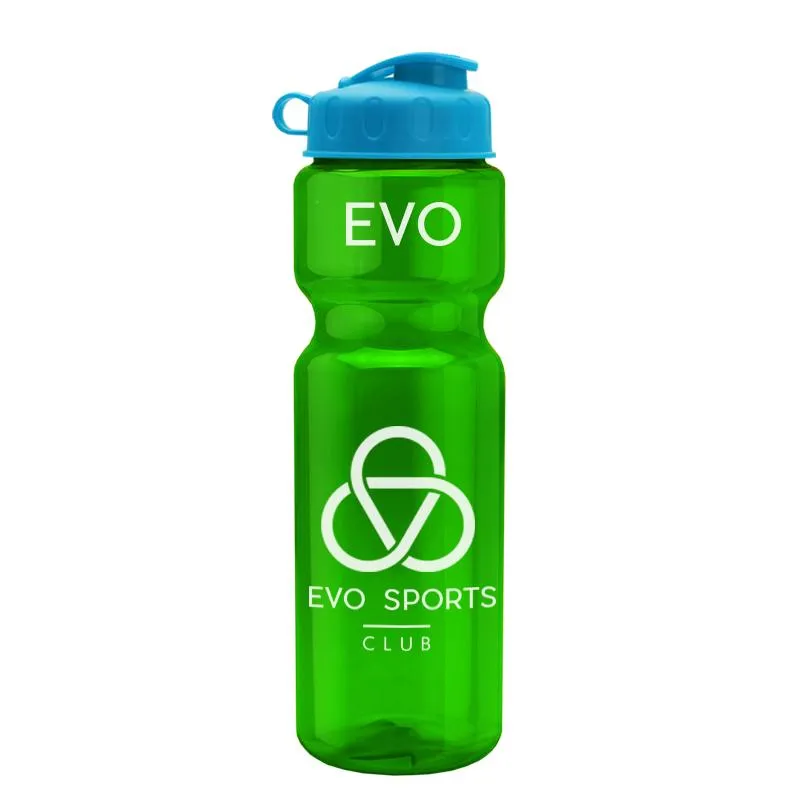 28 oz Champion Transparent Bottle w/ Flip Lid