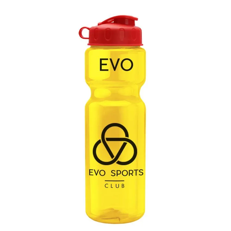 28 oz Champion Transparent Bottle w/ Flip Lid