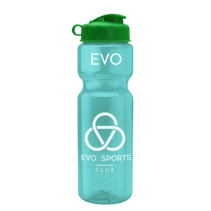 28 oz Champion Transparent Bottle w/ Flip Lid