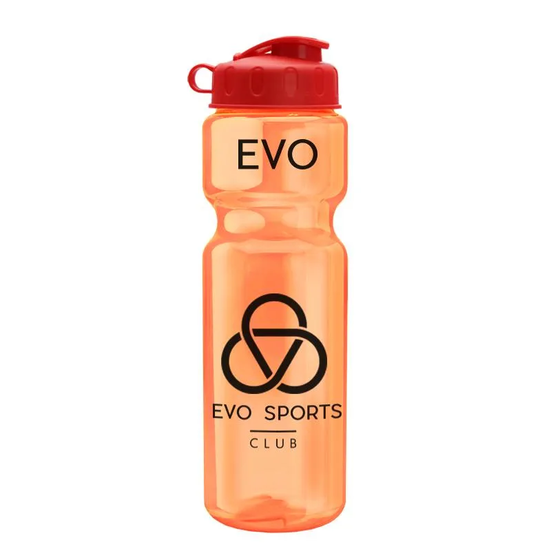 28 oz Champion Transparent Bottle w/ Flip Lid