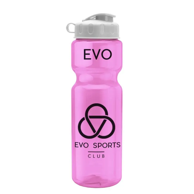 28 oz Champion Transparent Bottle w/ Flip Lid
