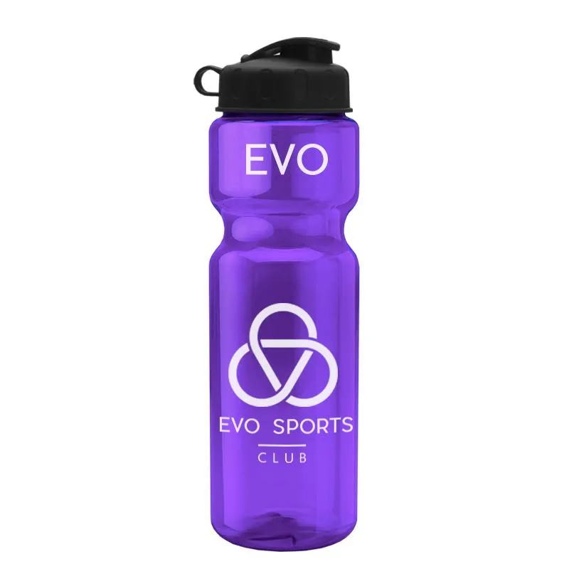 28 oz Champion Transparent Bottle w/ Flip Lid