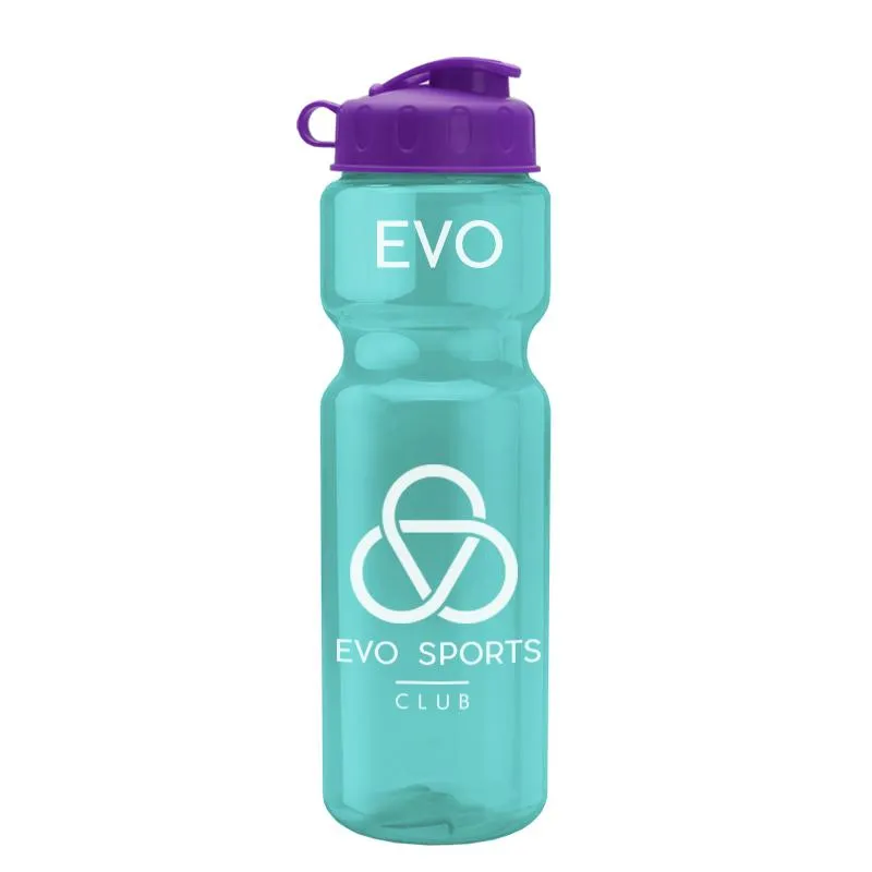 28 oz Champion Transparent Bottle w/ Flip Lid