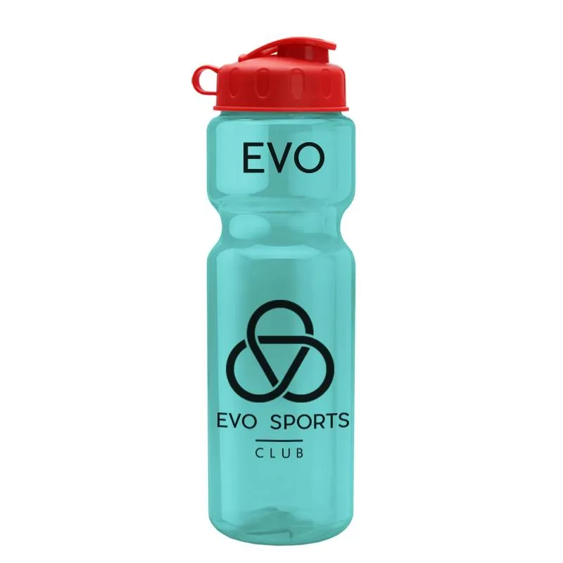 28 oz Champion Transparent Bottle w/ Flip Lid