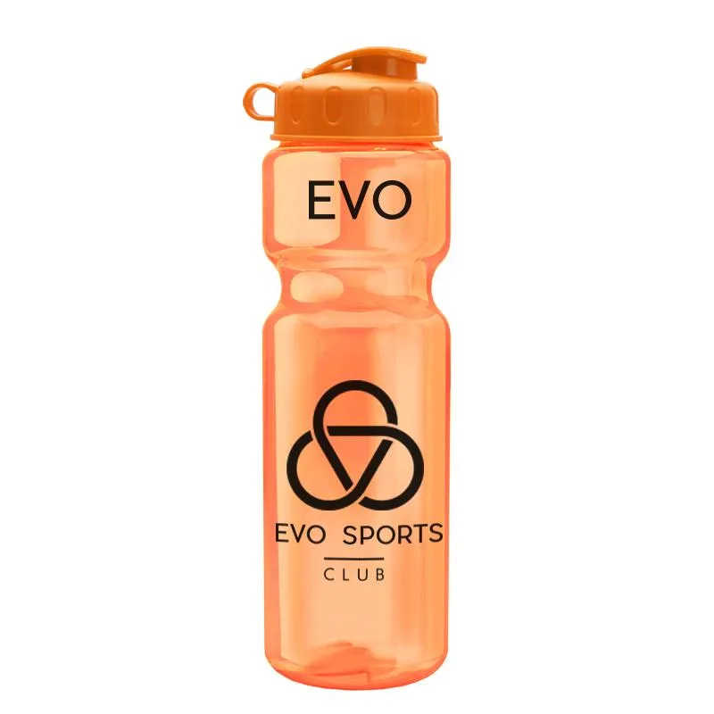 28 oz Champion Transparent Bottle w/ Flip Lid