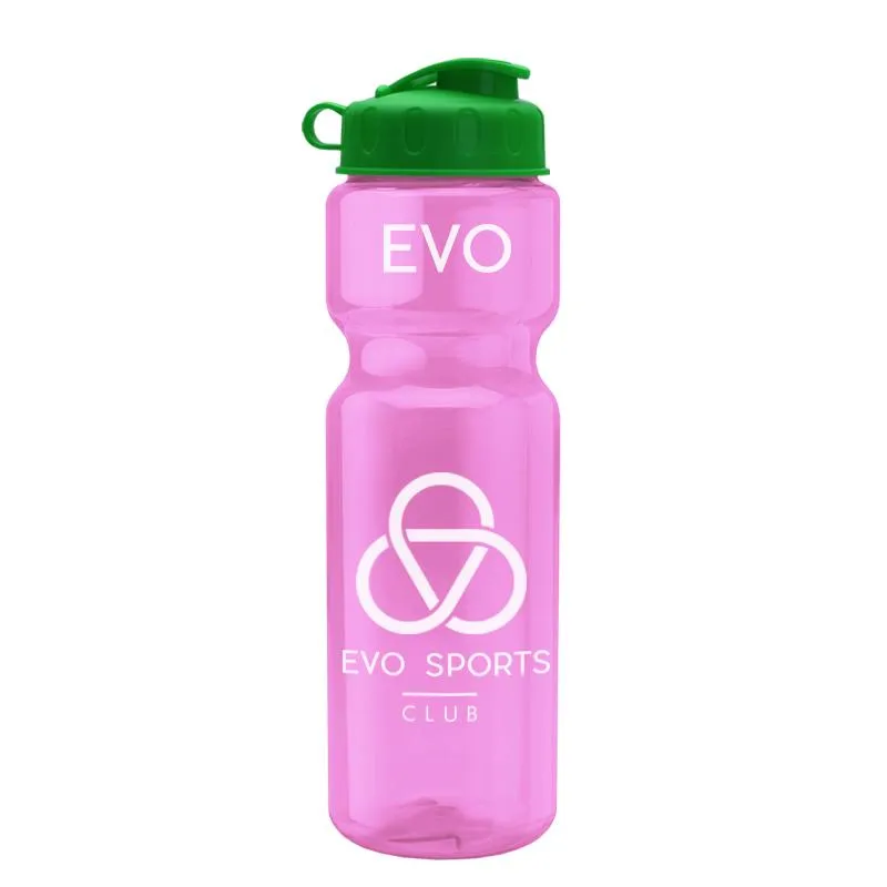 28 oz Champion Transparent Bottle w/ Flip Lid