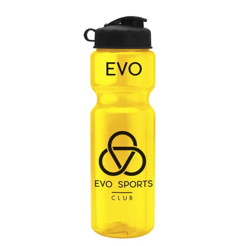 28 oz Champion Transparent Bottle w/ Flip Lid