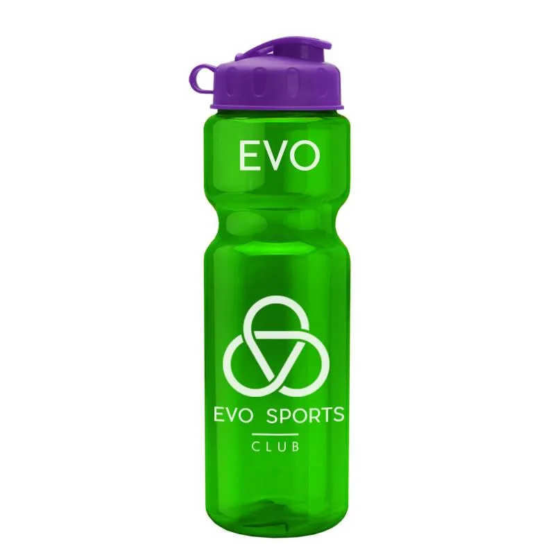 28 oz Champion Transparent Bottle w/ Flip Lid
