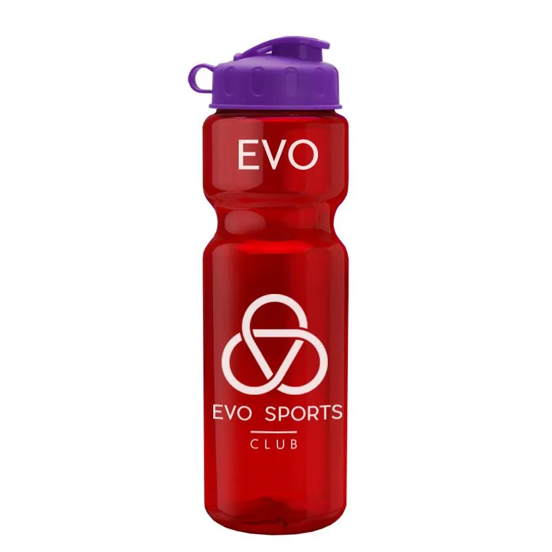 28 oz Champion Transparent Bottle w/ Flip Lid