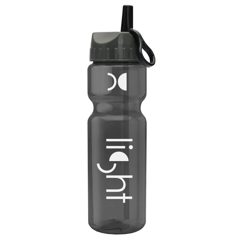28 oz Champion Transparent Bottle w/ Flip Straw Lid