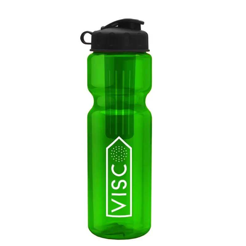 28 oz Infuser Bottle w/ Flip Lid