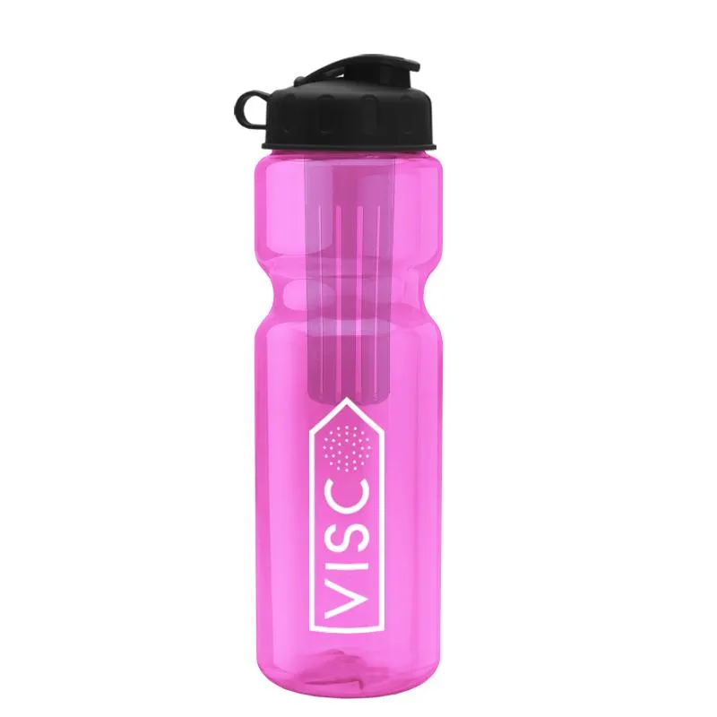 28 oz Infuser Bottle w/ Flip Lid