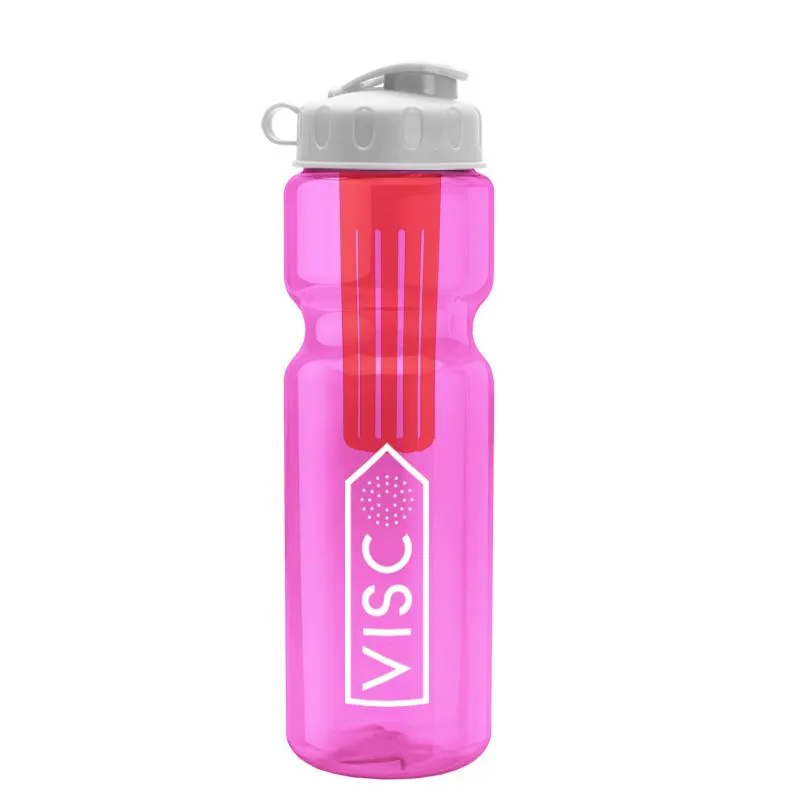 28 oz Infuser Bottle w/ Flip Lid