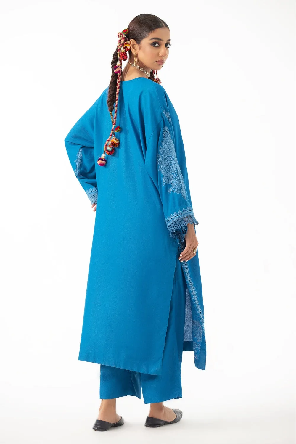 2PC Unstitched | Embroidered Karandi Shirt   Trouser