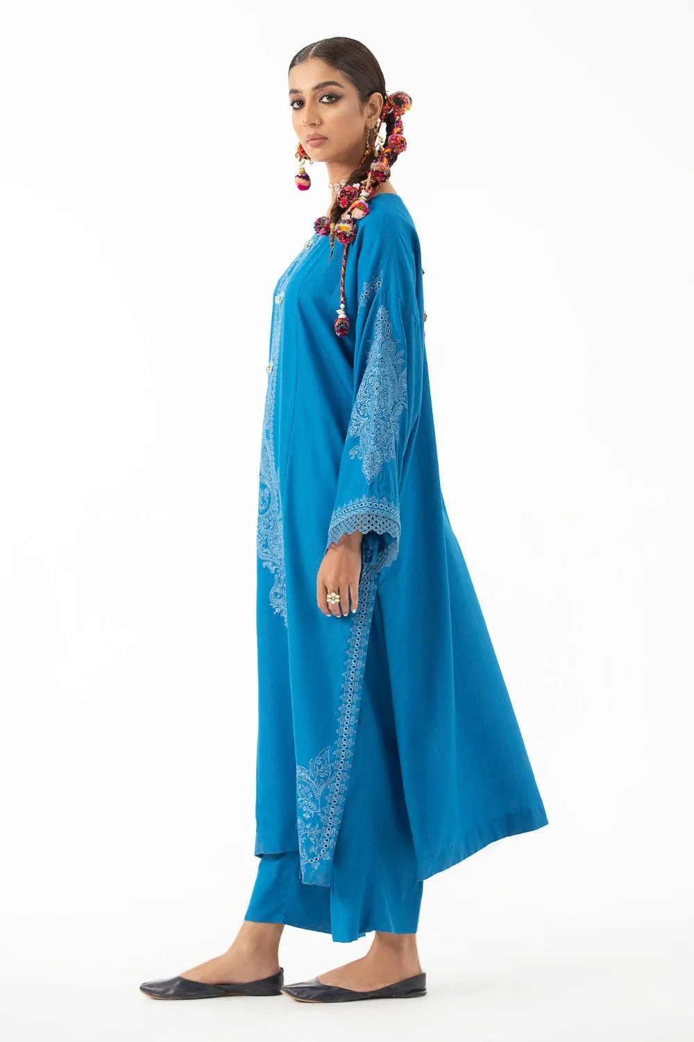 2PC Unstitched | Embroidered Karandi Shirt   Trouser