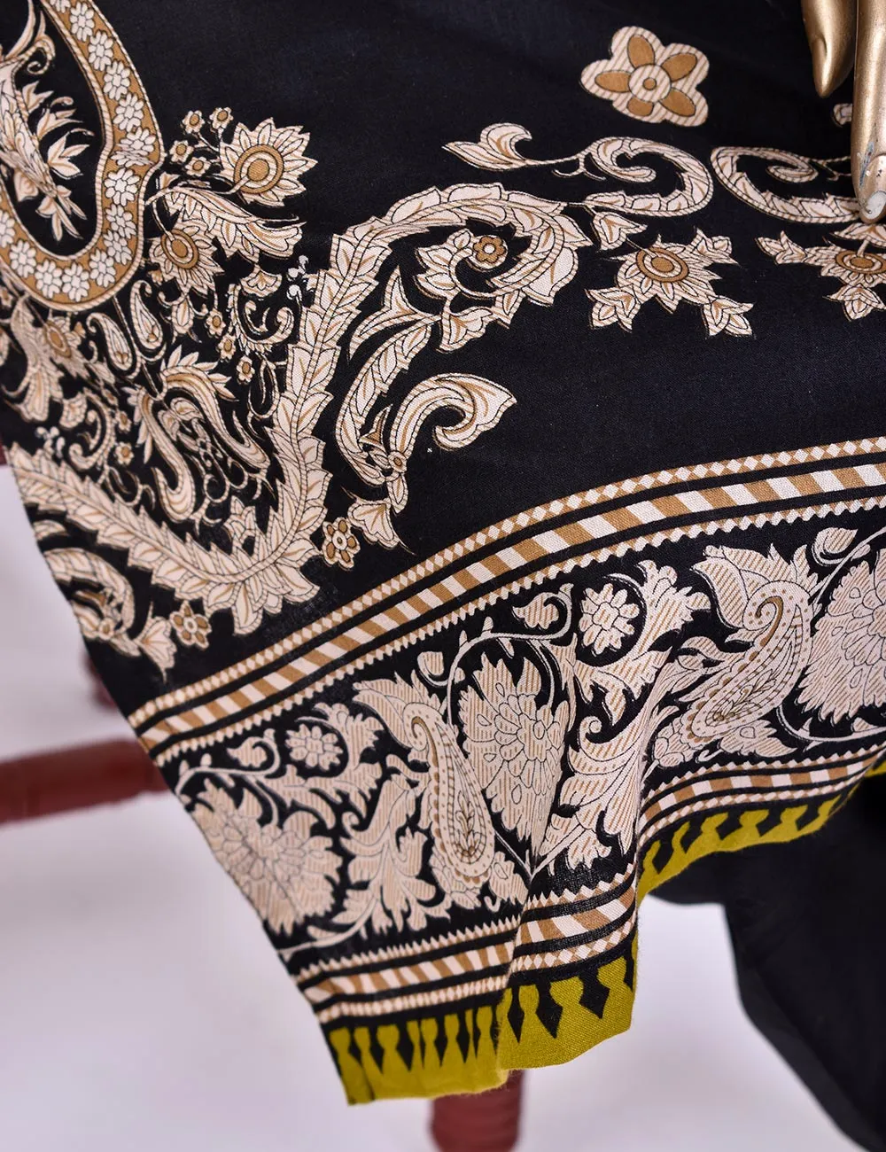3 Pc Un-stitched Embroidered Lawn - Creative Chaos (ATL-1B-Black)