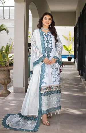 3 Piece Unstitched Luxury Embroidered Lawn-MLL-23-06 | Alzohaib Mahiymaan Luxury Lawn Eid Collection23