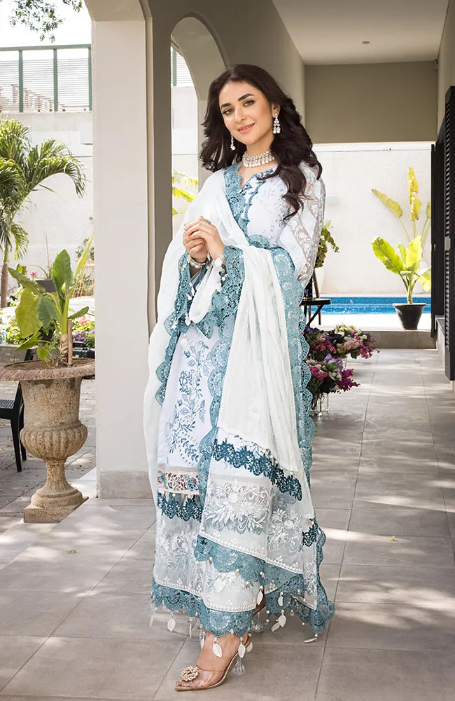 3 Piece Unstitched Luxury Embroidered Lawn-MLL-23-06 | Alzohaib Mahiymaan Luxury Lawn Eid Collection23