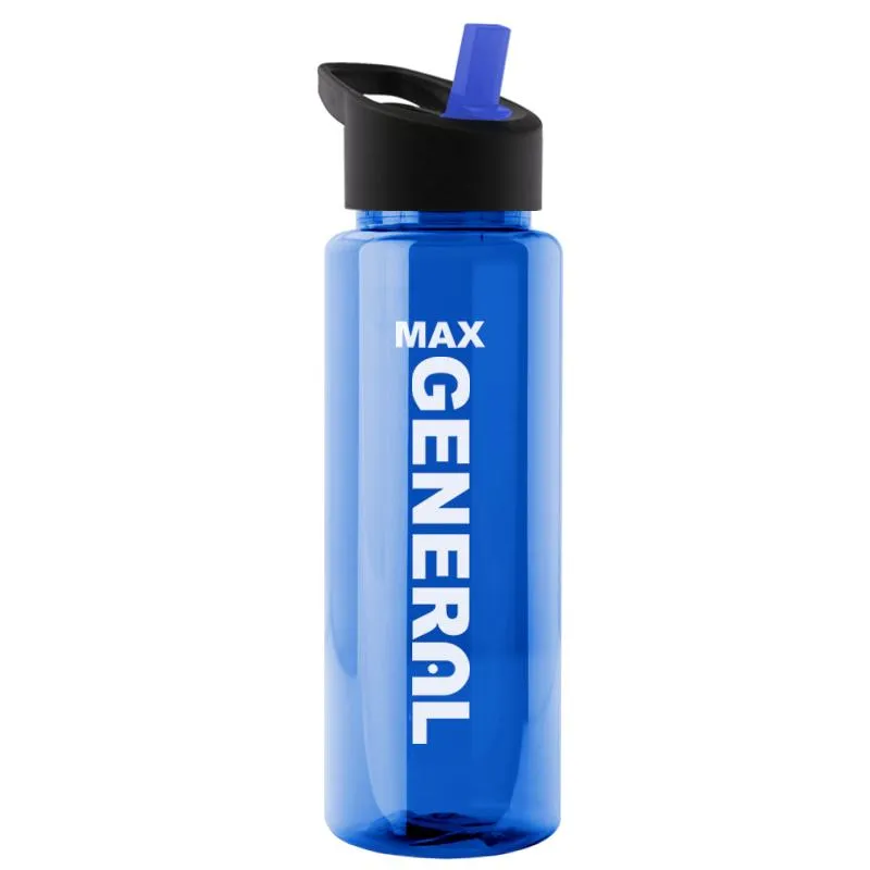 32 oz Transparent Bottle w/ Flip Straw Lid