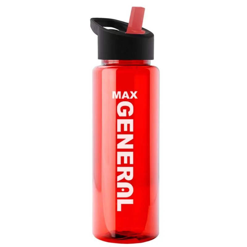 32 oz Transparent Bottle w/ Flip Straw Lid