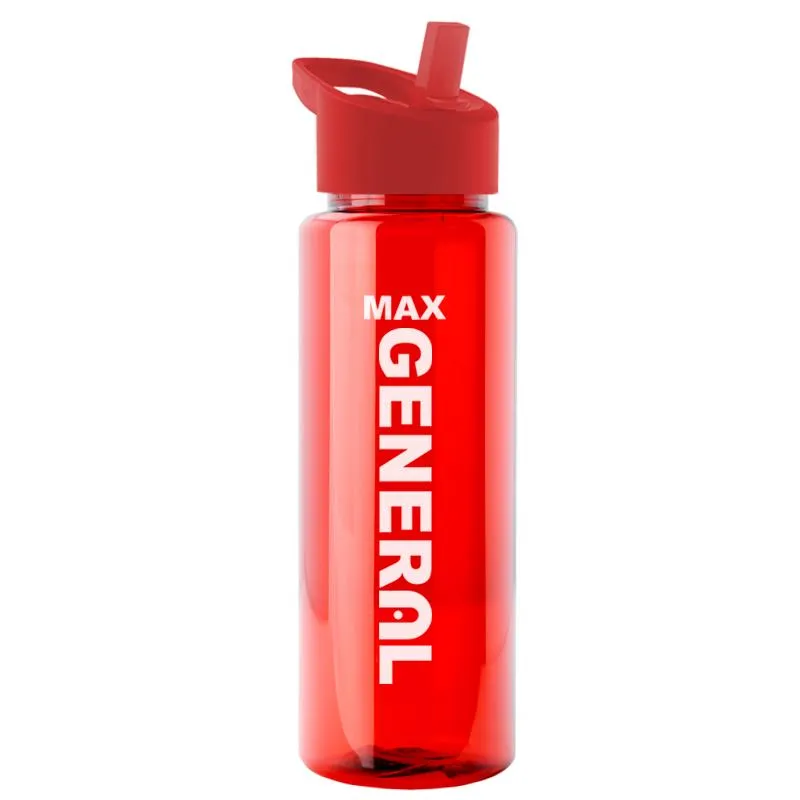 32 oz Transparent Bottle w/ Flip Straw Lid