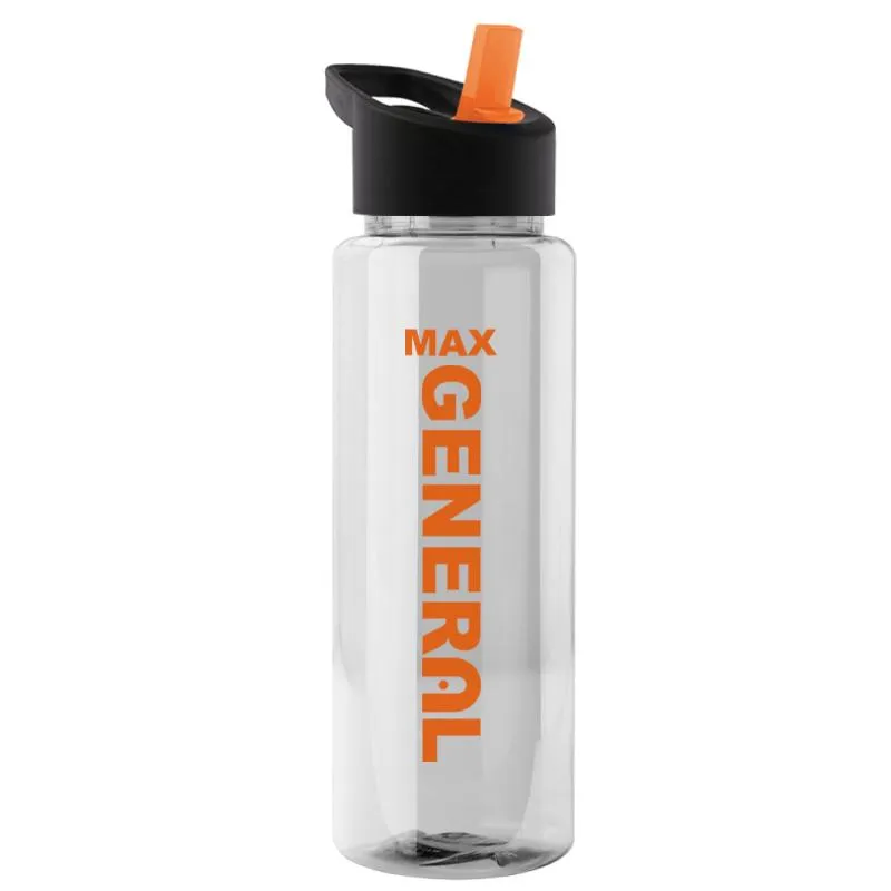 32 oz Transparent Bottle w/ Flip Straw Lid