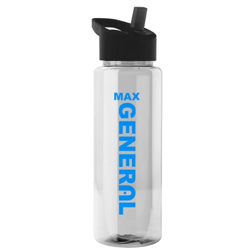32 oz Transparent Bottle w/ Flip Straw Lid