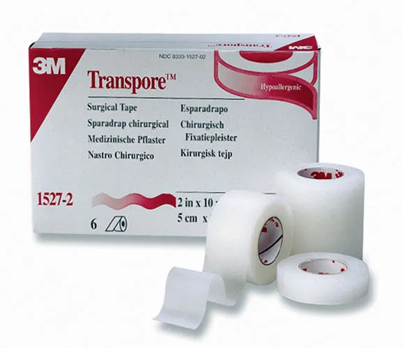 3M Transpore Hypoallergenic and Latex Free Tape, 1" x 10 yds 12/Box