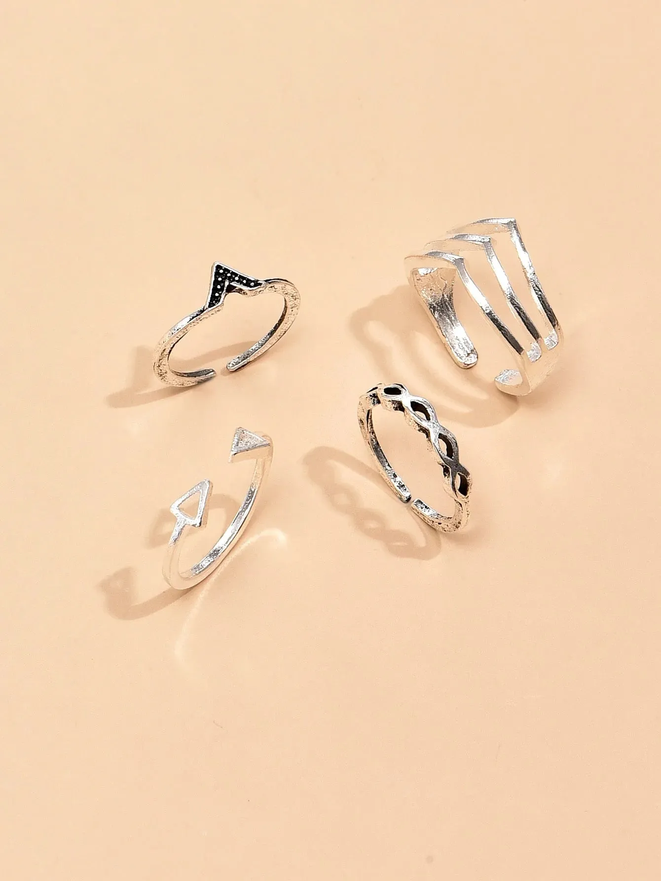 4pcs Geometric Decor Toe Ring  - FD ⚡