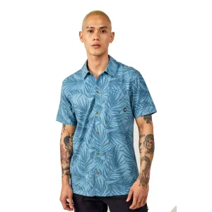 686 Nomad Perforated Short Sleeve Button Down Palm Blue
