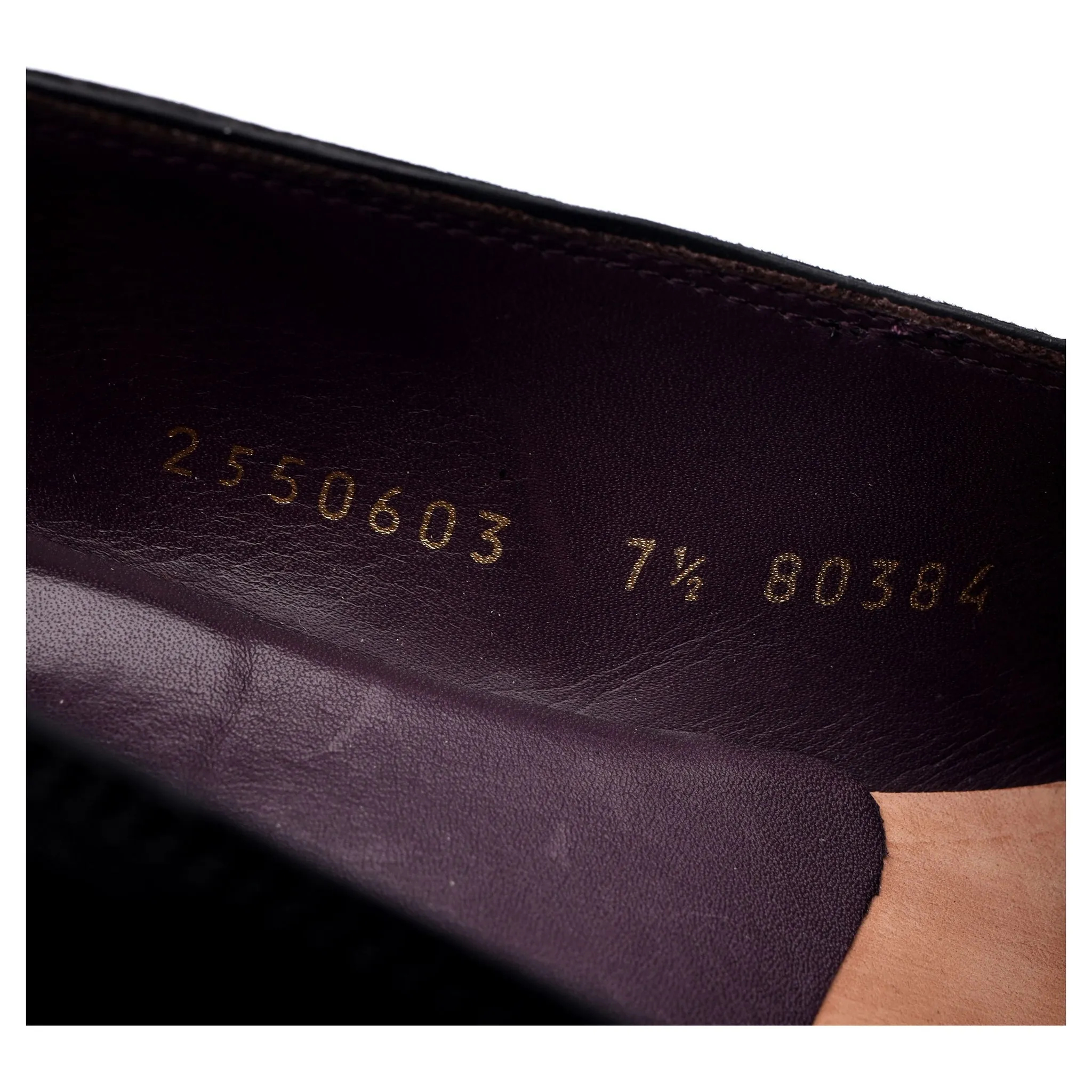 '80384' Black Suede Slip On Loafers UK 7.5 EE